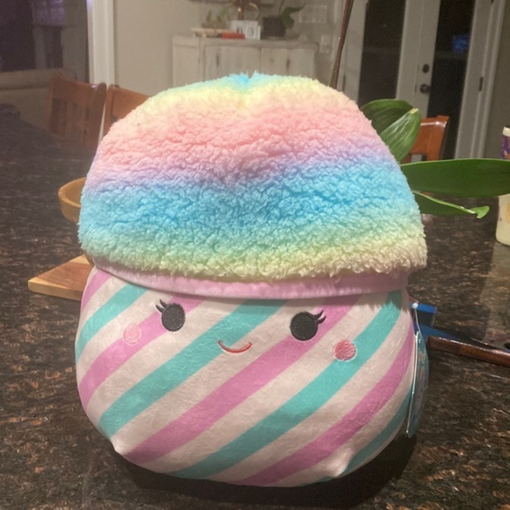 Squishmallow Bevin the Cotton Candy goes to sleep away camp‎ 12 inch
